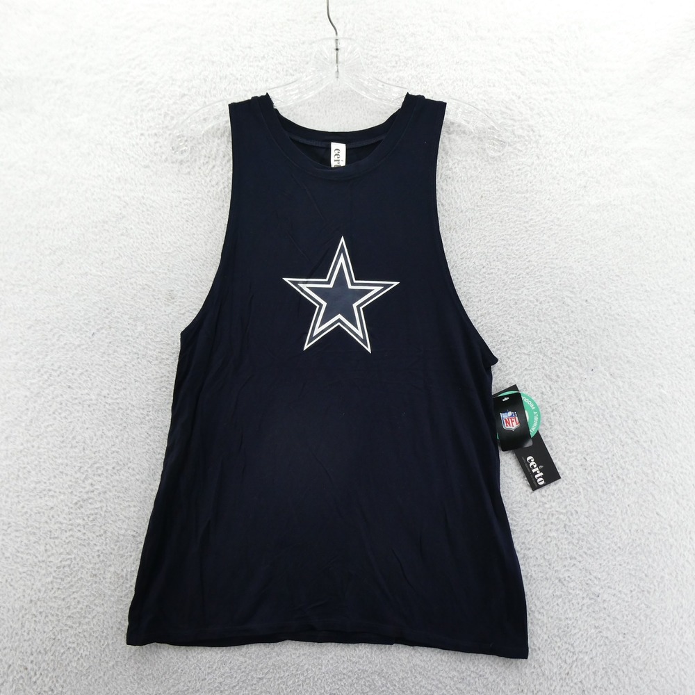 Certo Dallas Cowboys Muscle Tank Top Women Medium Blue NFL Star Sleeveless Shirt